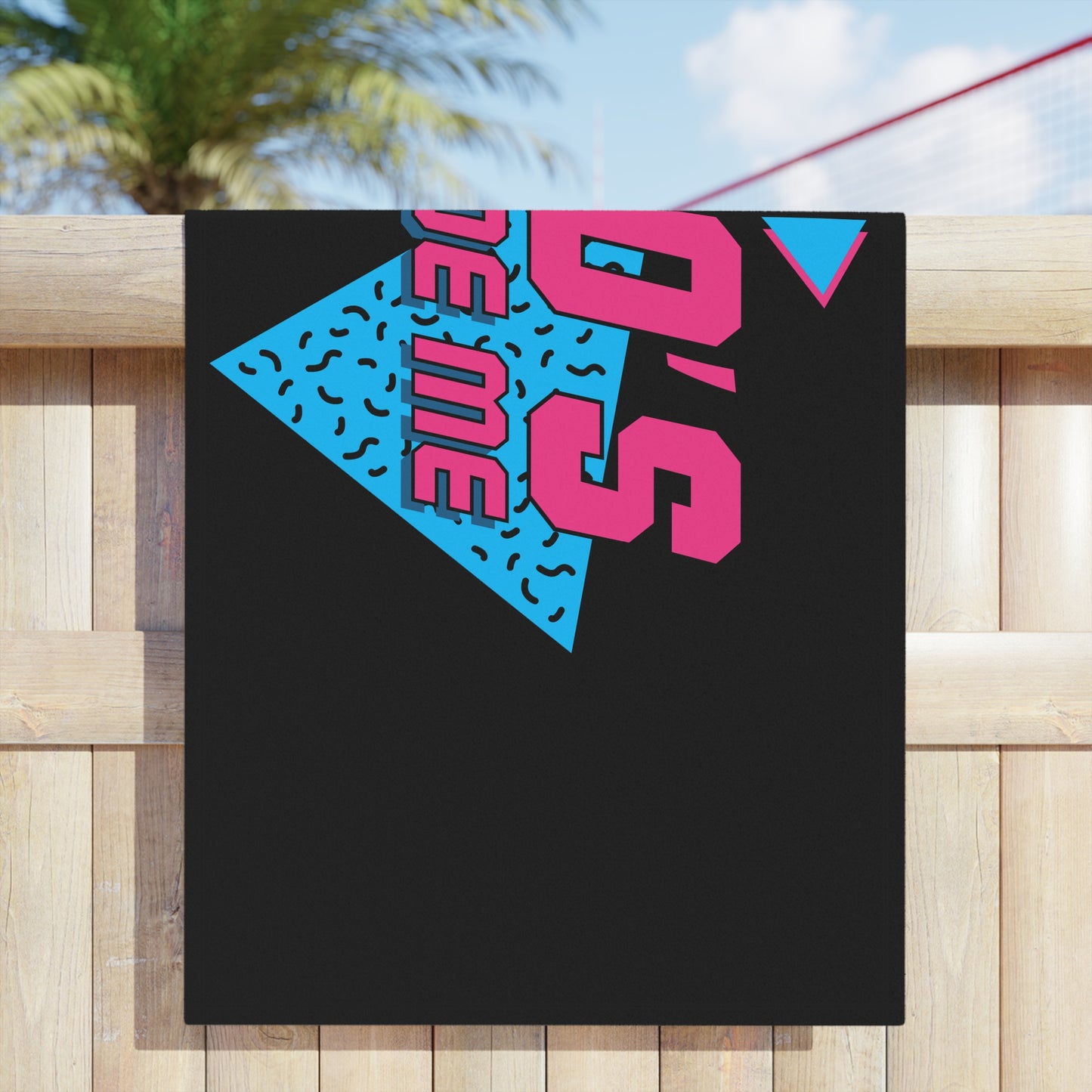 80's Made ME - WakaBo Beach Black Towel