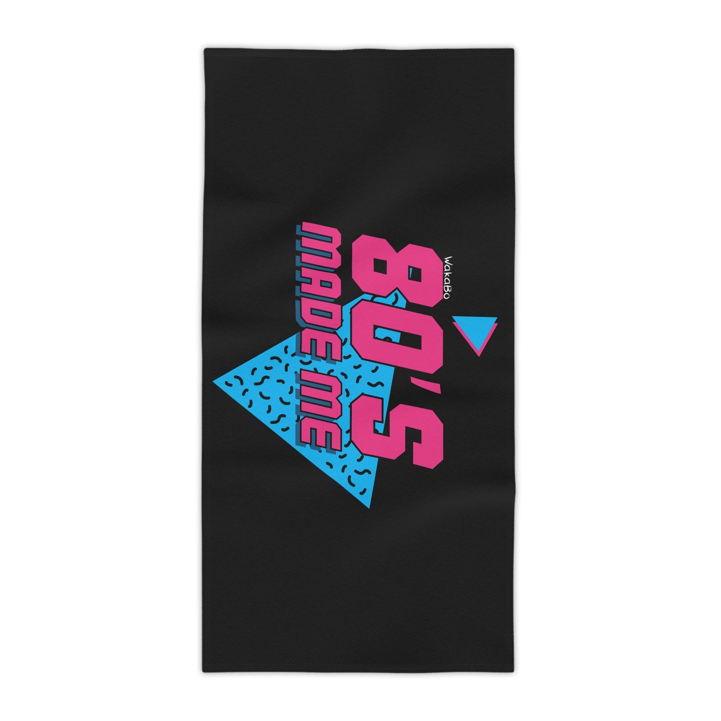 80's Made ME - WakaBo Beach Black Towel