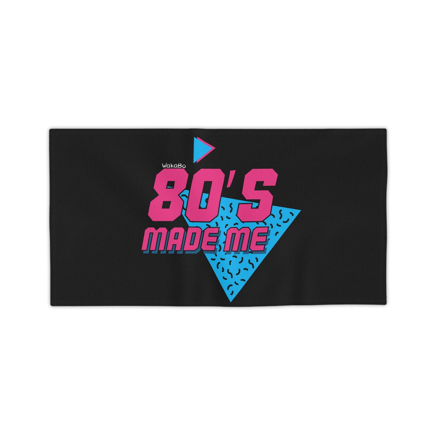 80's Made ME - WakaBo Beach Black Towel