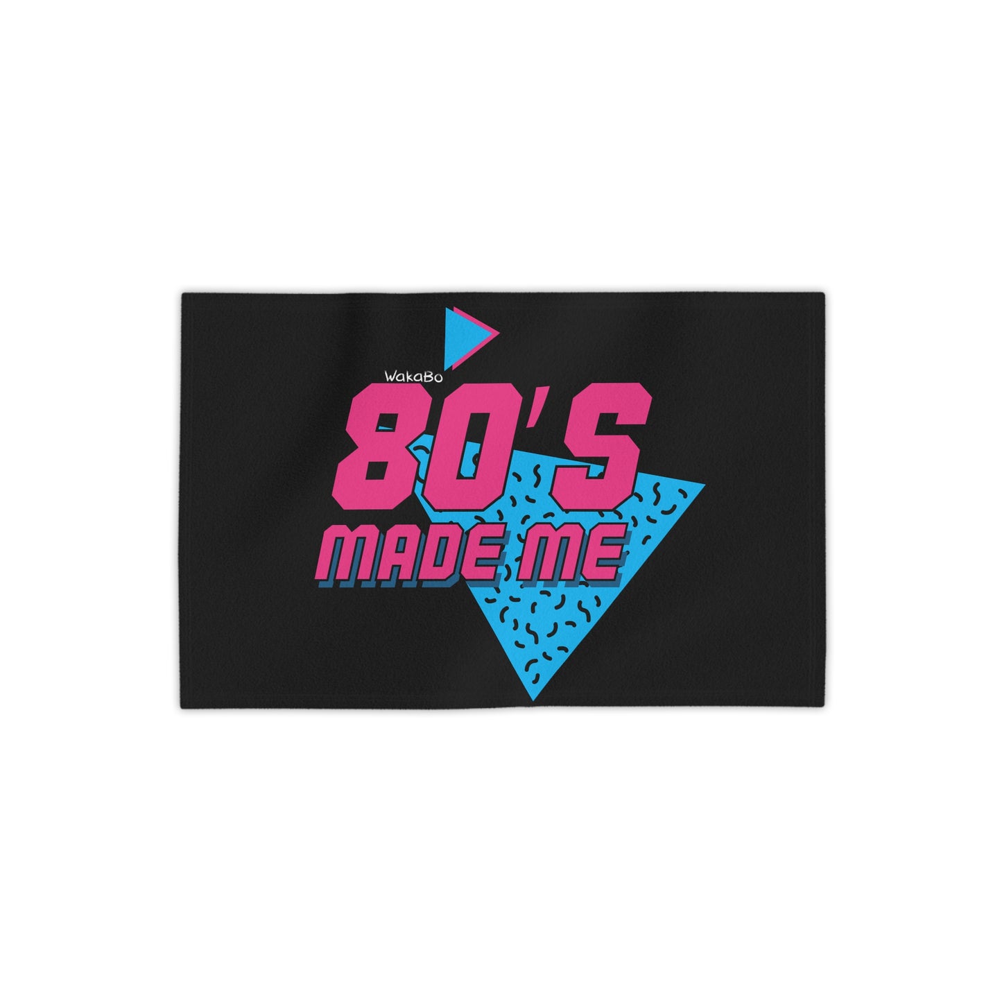 80's Made ME - WakaBo Beach Black Towel