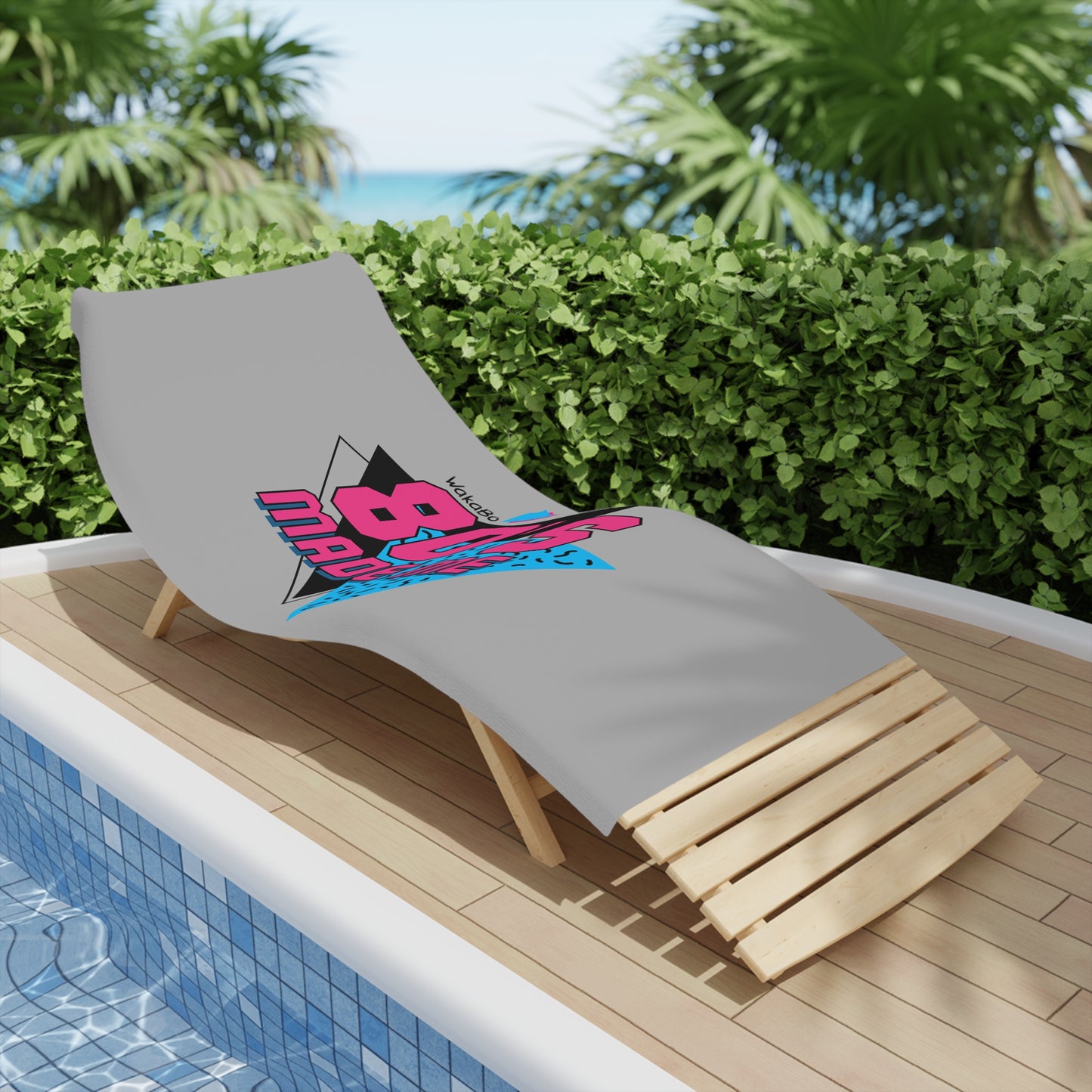 80's Made ME ; WakaBo Beach Gray Towels
