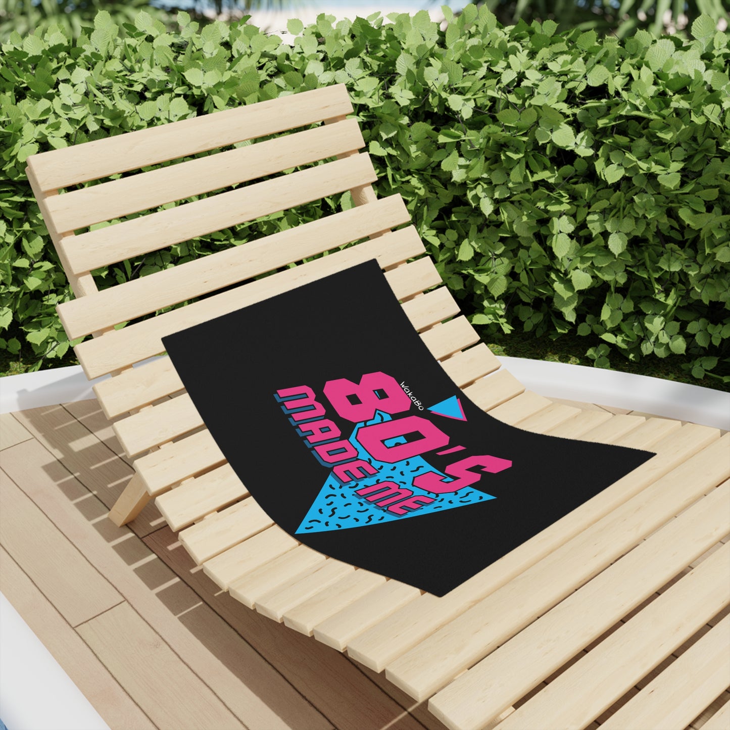 80's Made ME - WakaBo Beach Black Towel