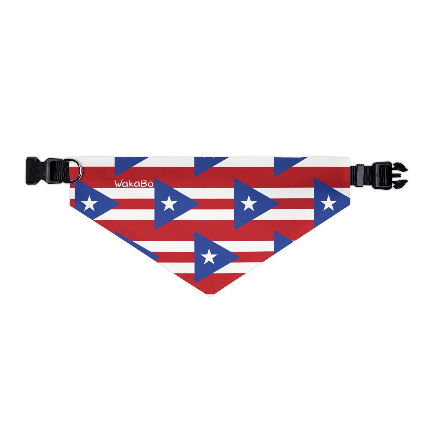 WaKáBo Patriotic Pet Bandana Collar - Flags of Puerto Rico