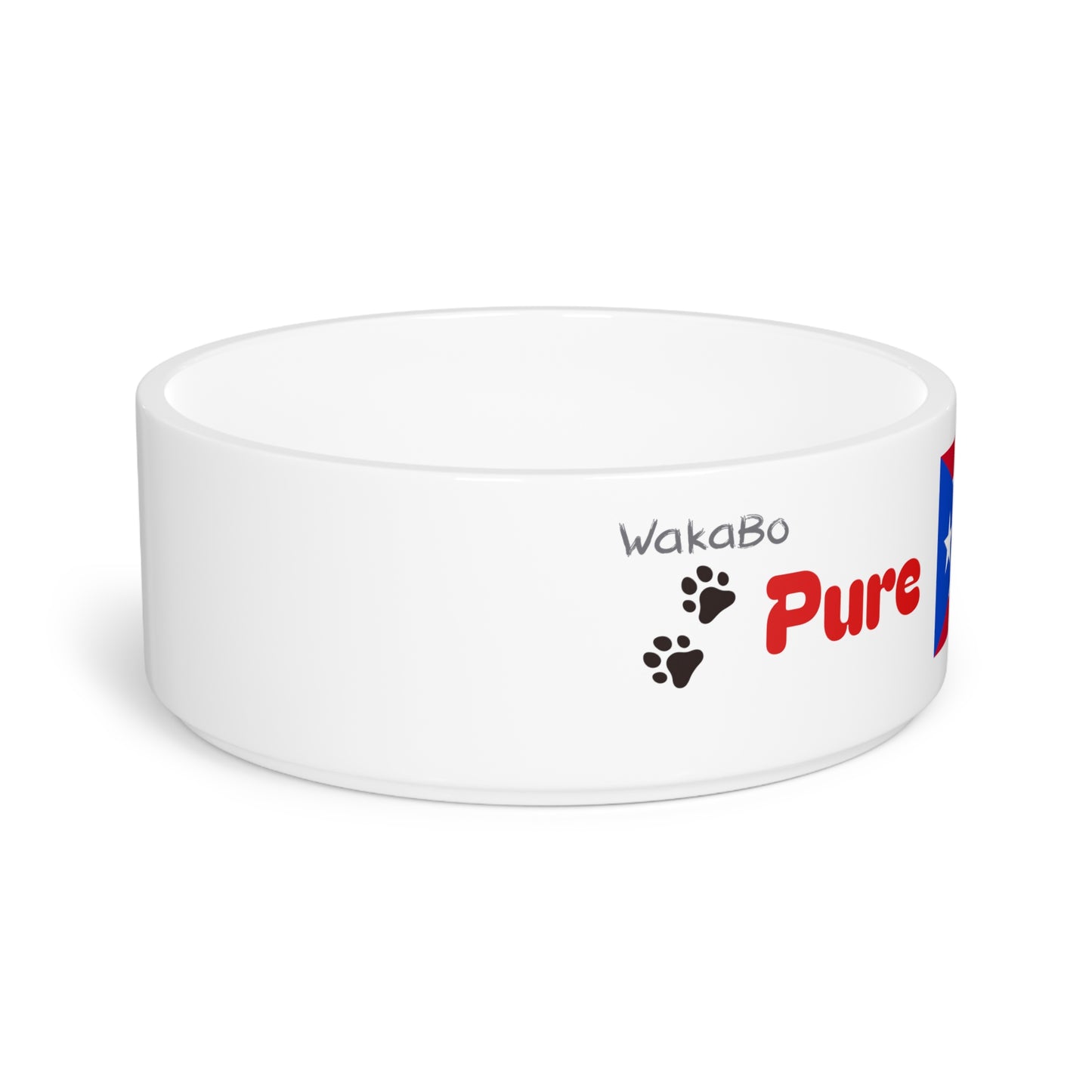 Pure Love Pet Bowl with Puerto Rican Flag