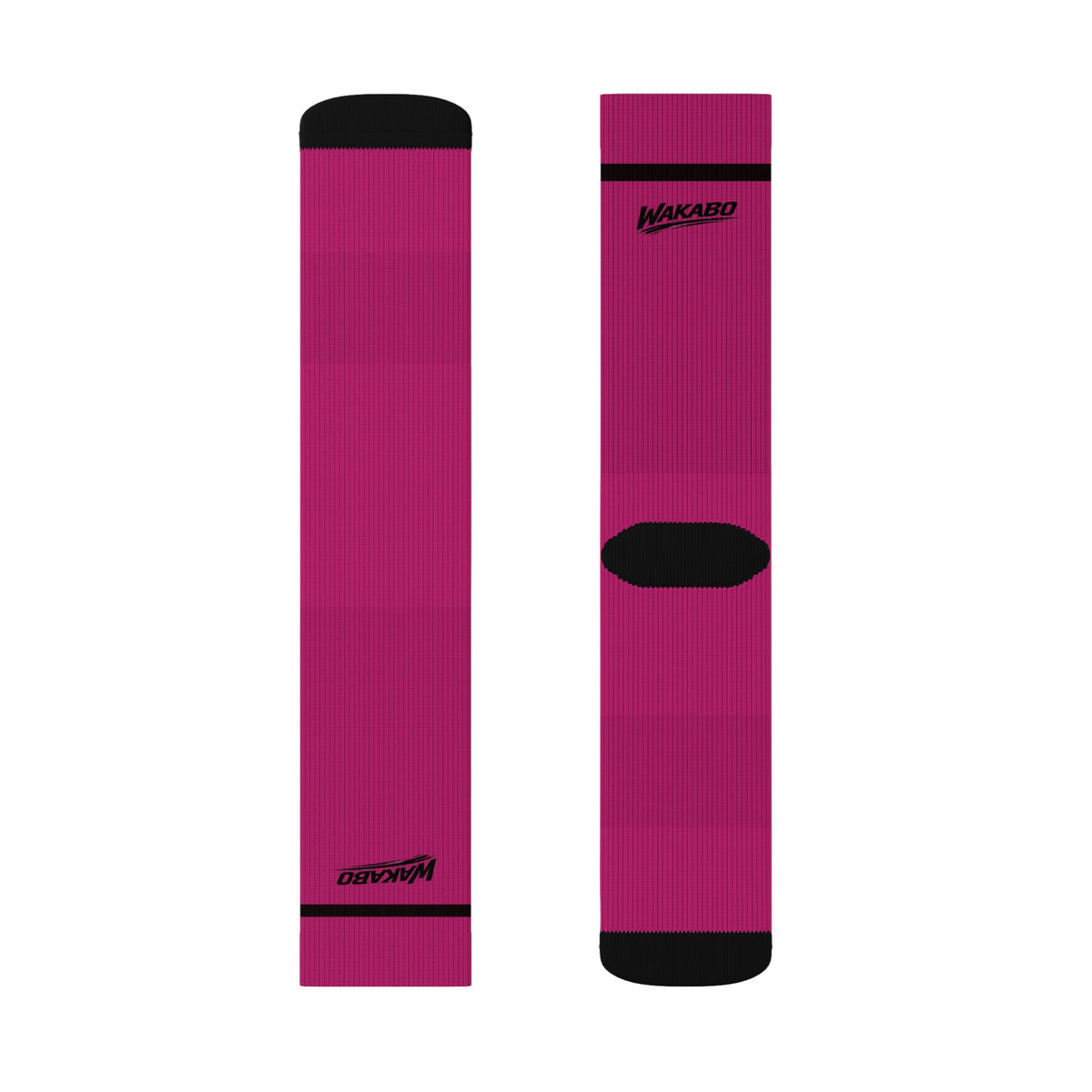 Magenta Sublimation Crew Socks | WaKaBo Logo