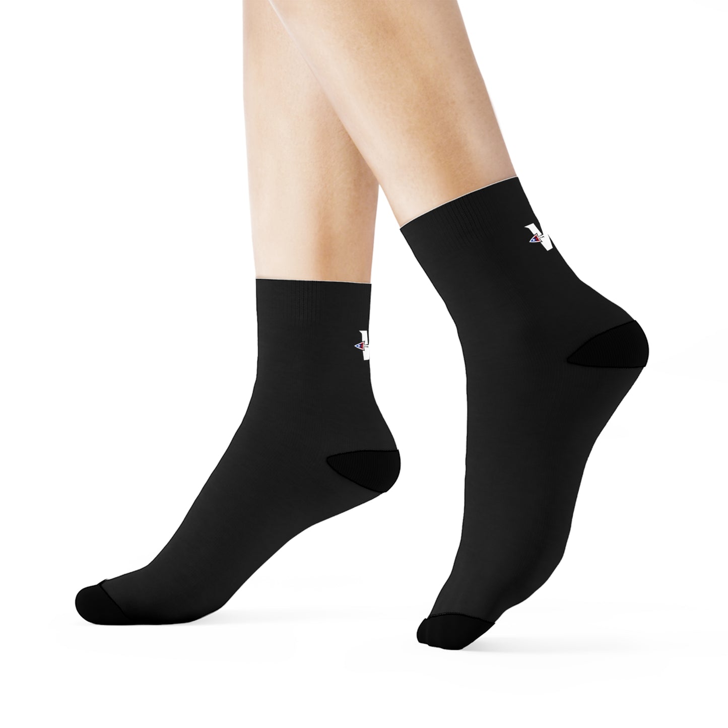 WakaBo Logo Black Small Athletic Socks