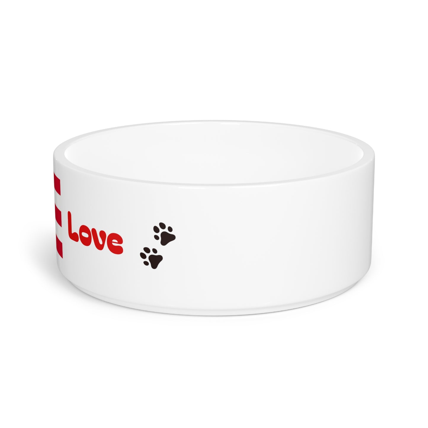 Pure Love Pet Bowl with Puerto Rican Flag