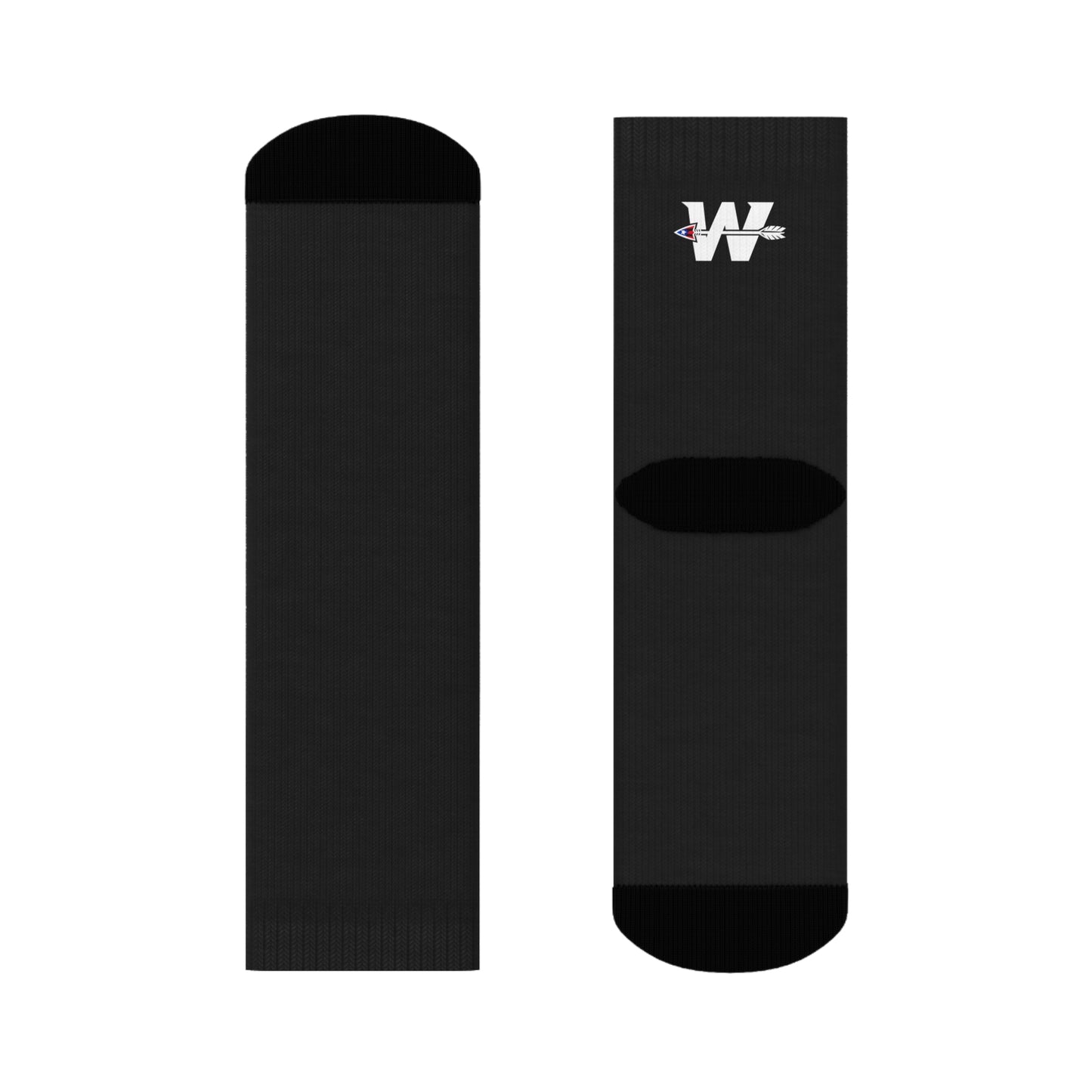 WakaBo Logo Black Small Athletic Socks
