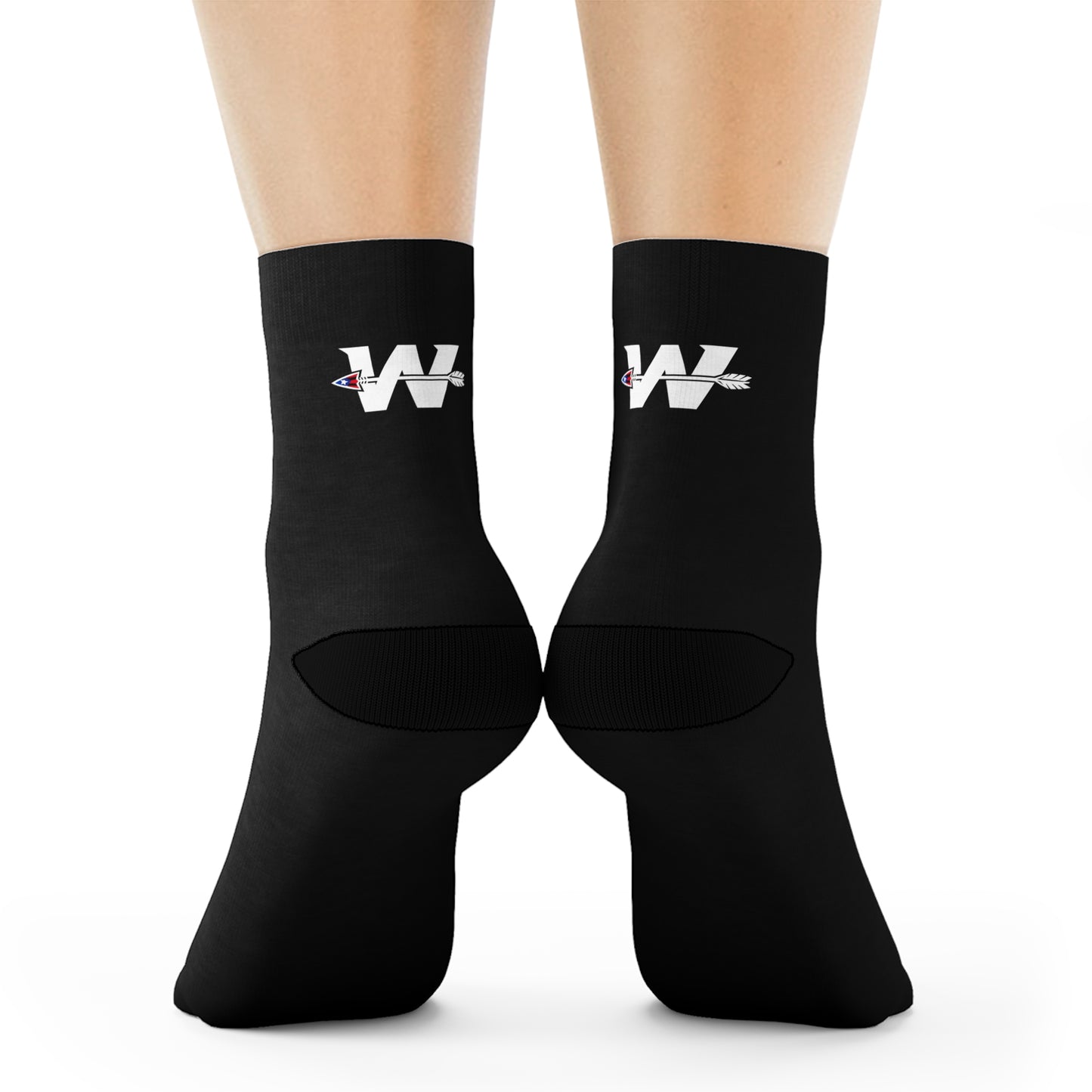 WakaBo Logo Black Small Athletic Socks