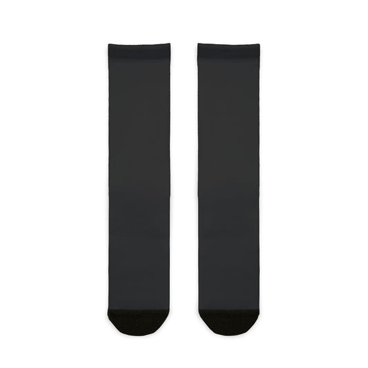 WakaBo Grey Logo Black Socks
