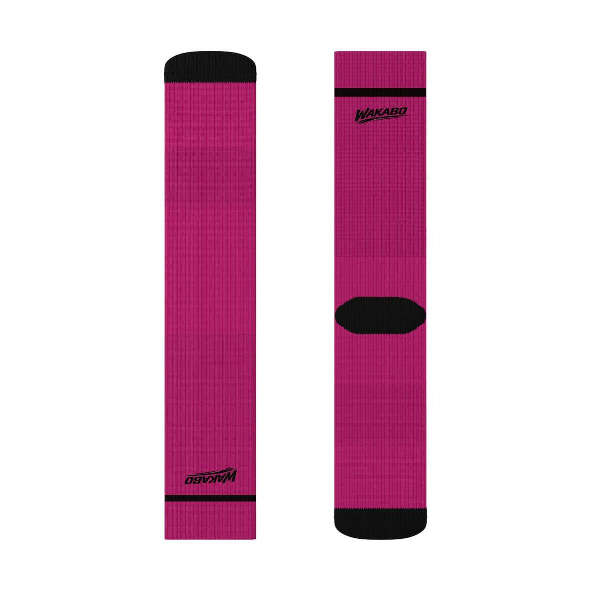 Magenta Sublimation Crew Socks | WaKaBo Logo
