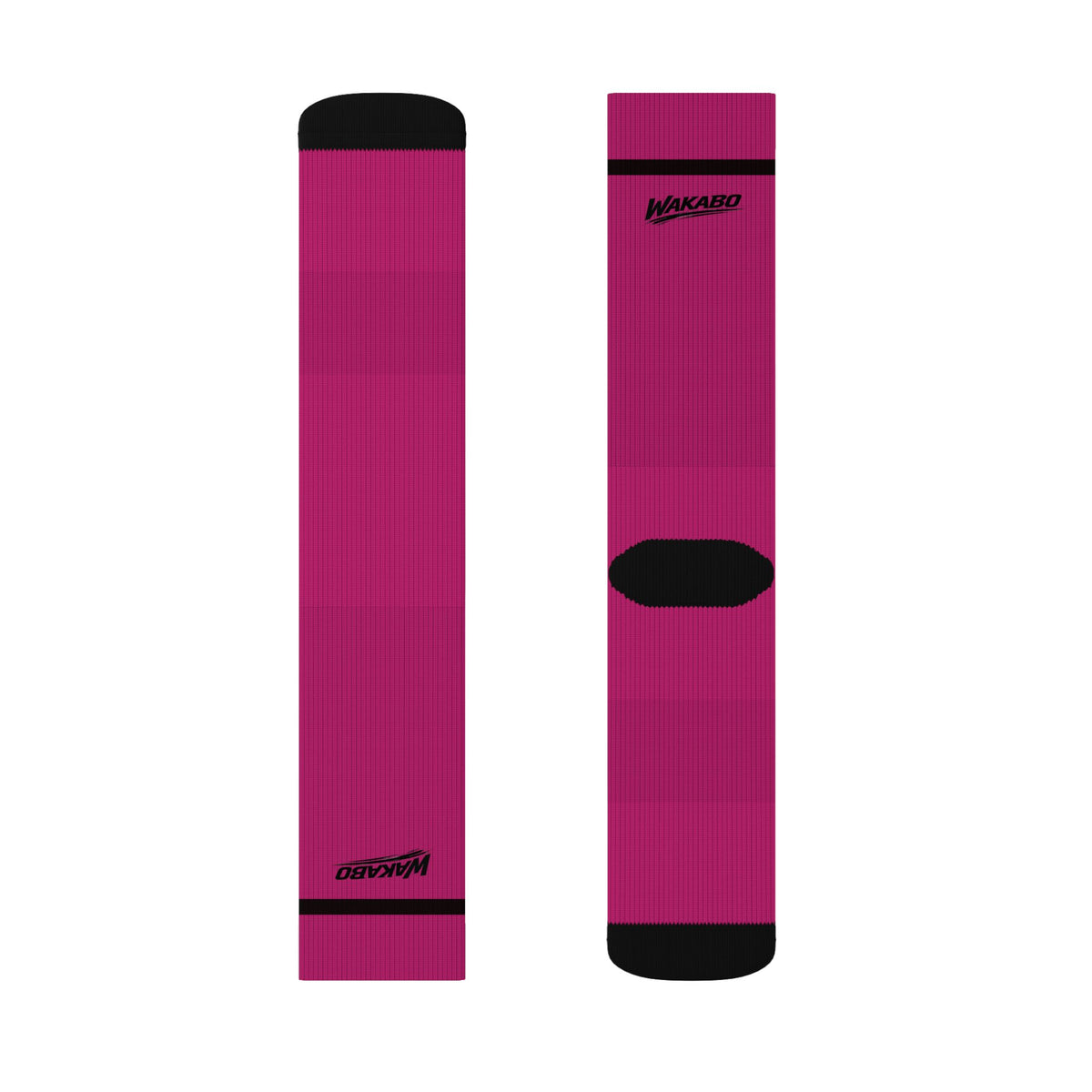 Magenta Sublimation Crew Socks | WaKaBo Logo